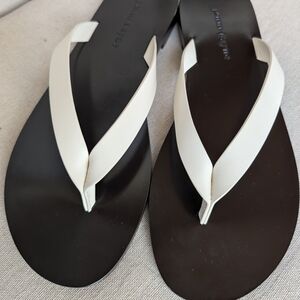Jenni Kayne Black and White Sandals Minimalist Design